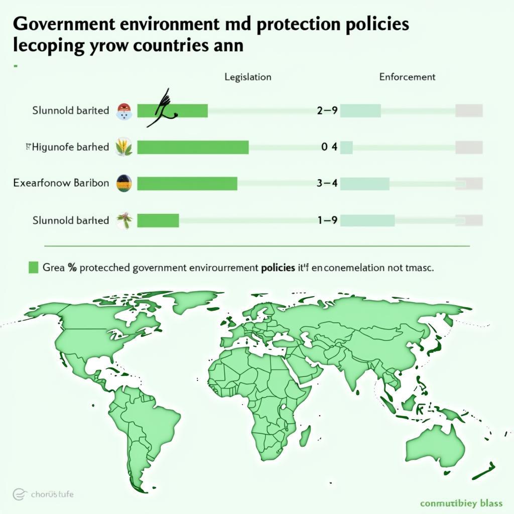 Biểu đồ minh họa chính sách bảo vệ môi trường và khu bảo tồn thiên nhiên của các quốc gia trên thế giới