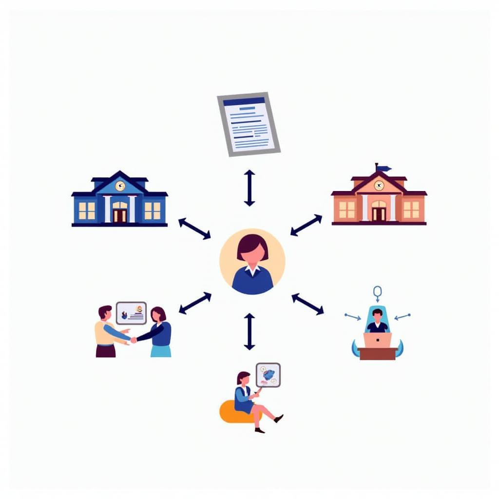 Sơ đồ chính sách tổ chức can thiệp cân bằng công việc cuộc sống trong đề thi IELTS Reading