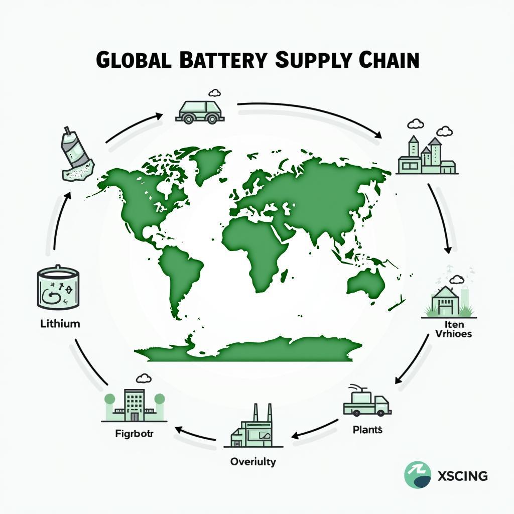 Chuỗi cung ứng toàn cầu của pin xe điện từ khai thác khoáng sản đến tái chế