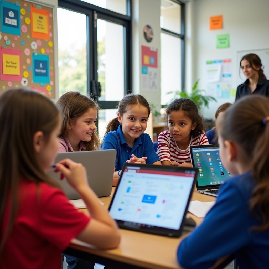 Chương trình đào tạo kỹ năng lãnh đạo số cho học sinh tiểu học trong lớp học hiện đại