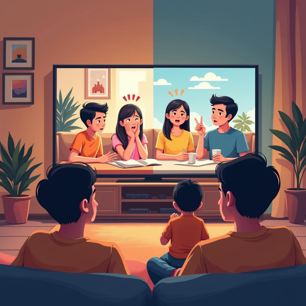 Ảnh minh họa ảnh hưởng của chương trình truyền hình thực tế đến hành vi xã hội trong IELTS Writing