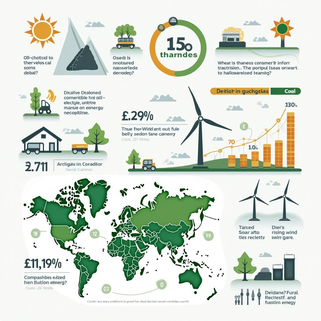 Biểu đồ xu hướng chuyển đổi từ năng lượng hóa thạch sang năng lượng tái tạo trong IELTS Reading