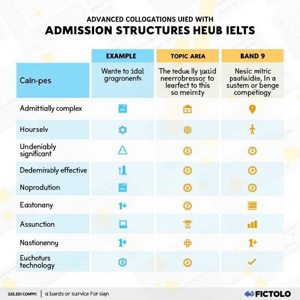 Bảng tổng hợp collocation nâng cao kết hợp với admission structures cho Band 8-9 IELTS