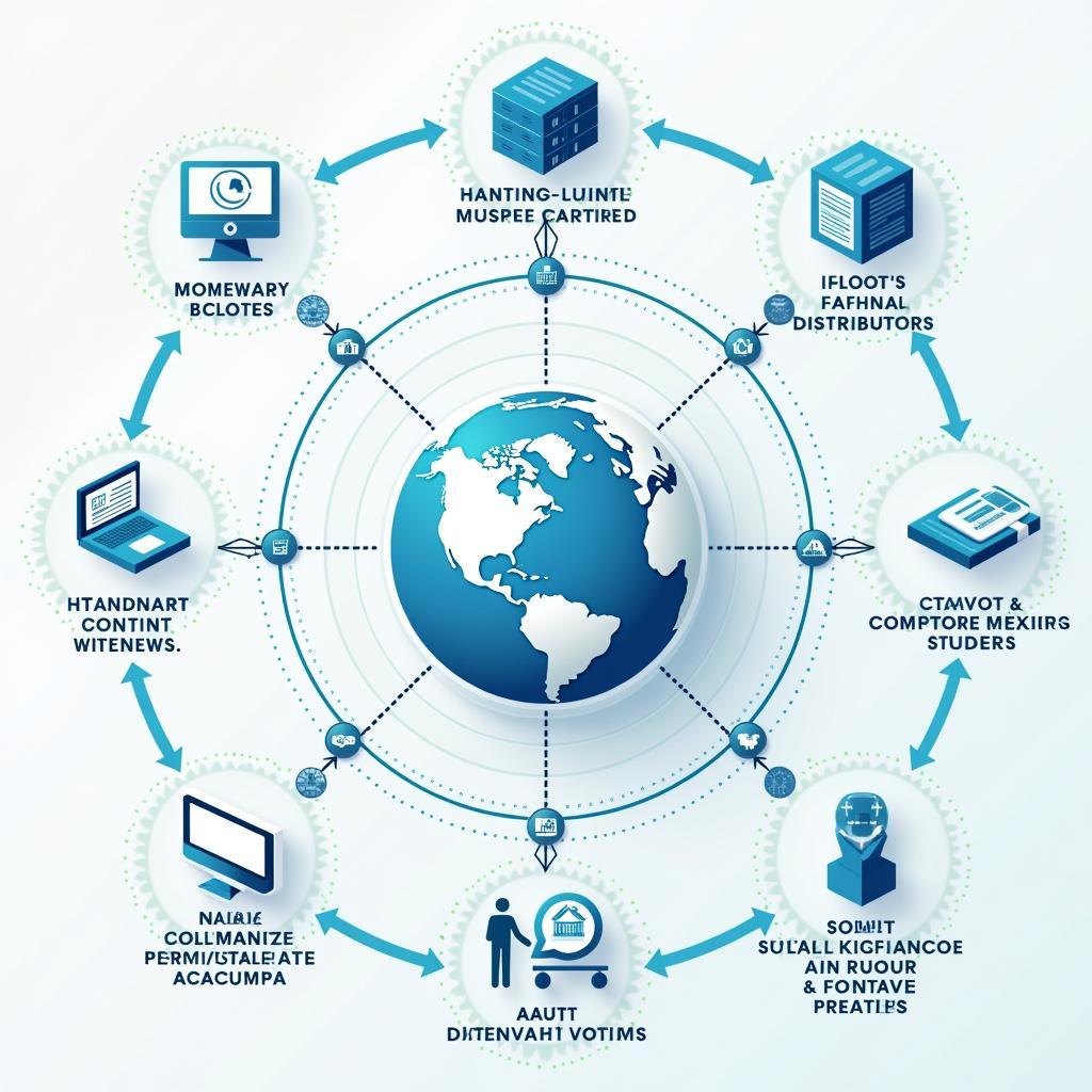 Công nghệ blockchain ứng dụng trong quản lý chuỗi cung ứng bền vững với các nút mạng kết nối