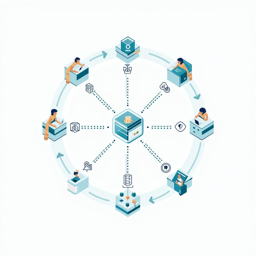 Sơ đồ hệ thống bỏ phiếu điện tử sử dụng công nghệ blockchain an toàn và minh bạch