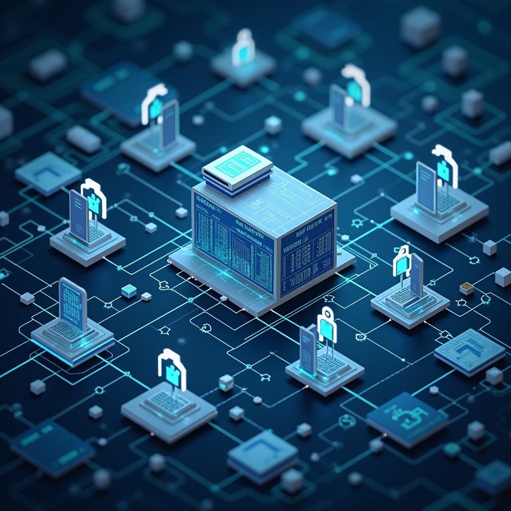 Hệ thống quản lý dữ liệu y tế bằng công nghệ blockchain với các máy chủ kết nối và bảo mật thông tin bệnh nhân