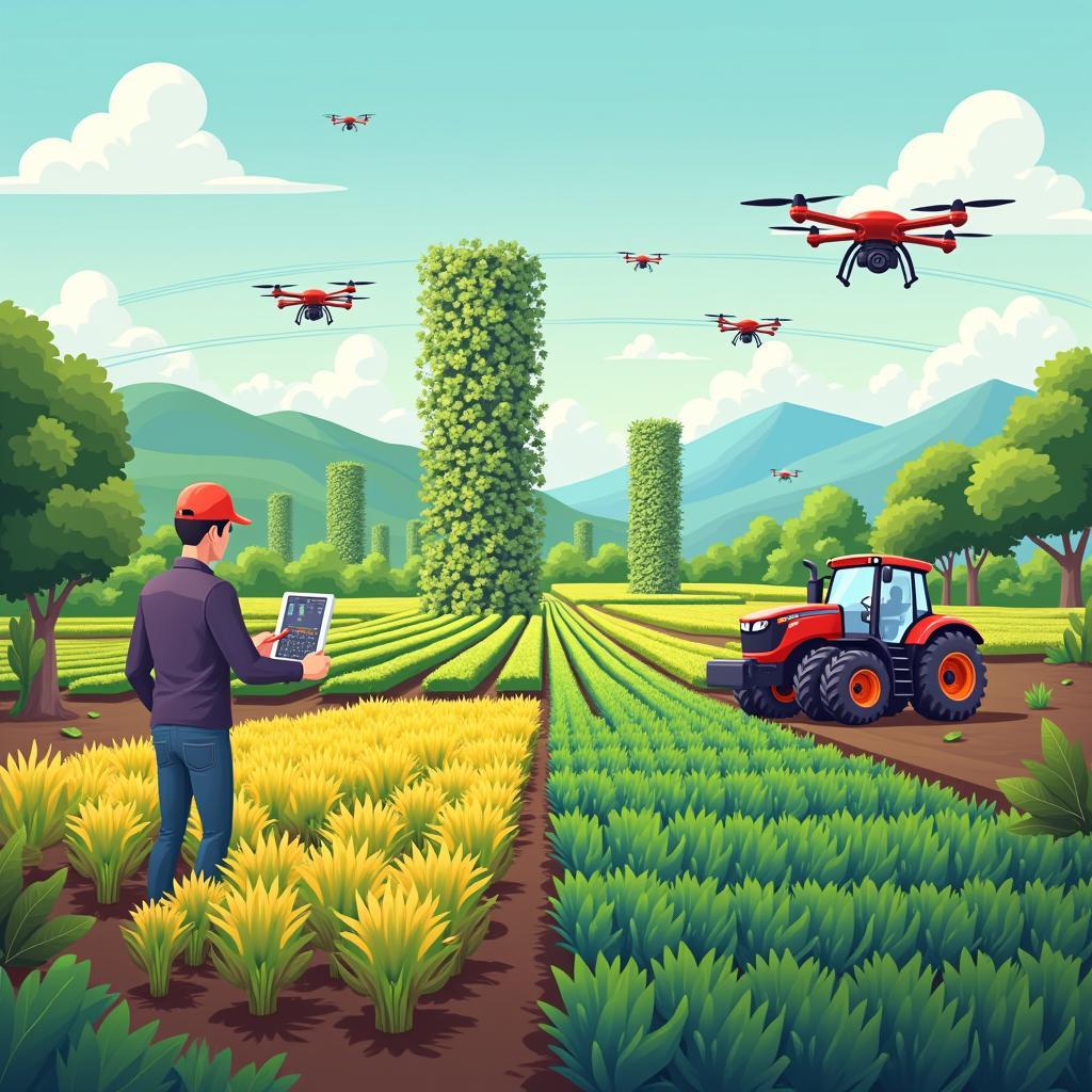 Công nghệ nông nghiệp hiện đại giúp nâng cao hiệu quả sản xuất trong đề thi IELTS Writing Task 2