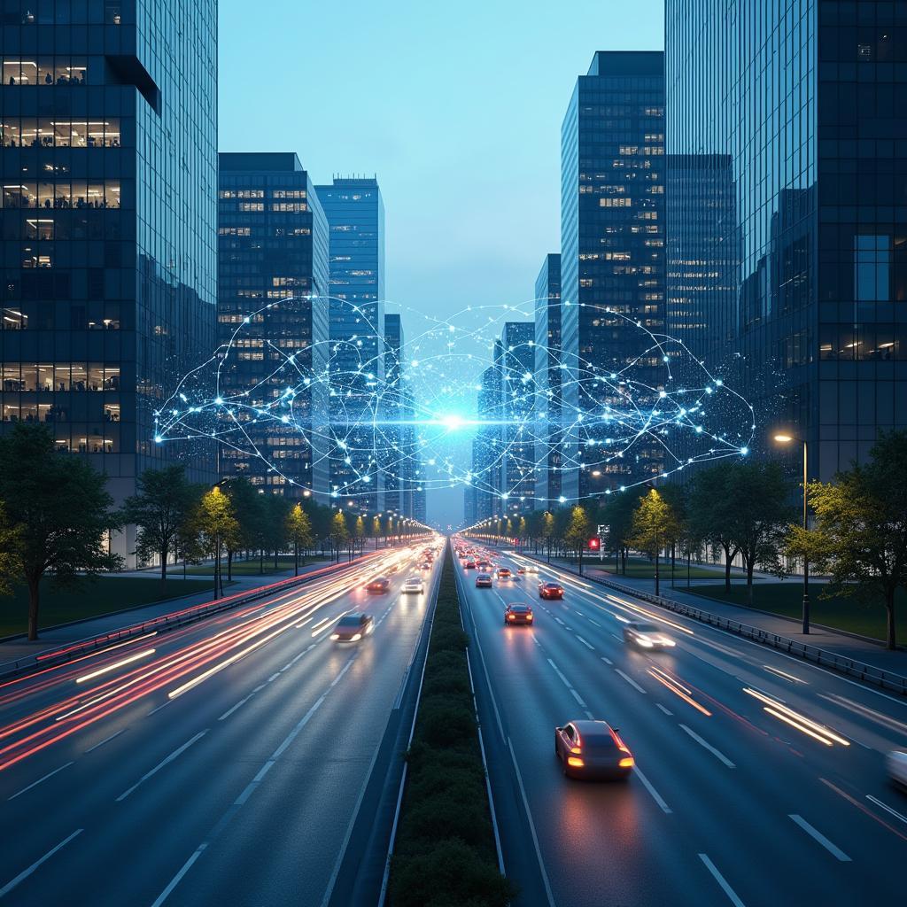 Công nghệ thành phố thông minh với hệ thống quản lý giao thông thông qua cảm biến và phân tích dữ liệu thời gian thực