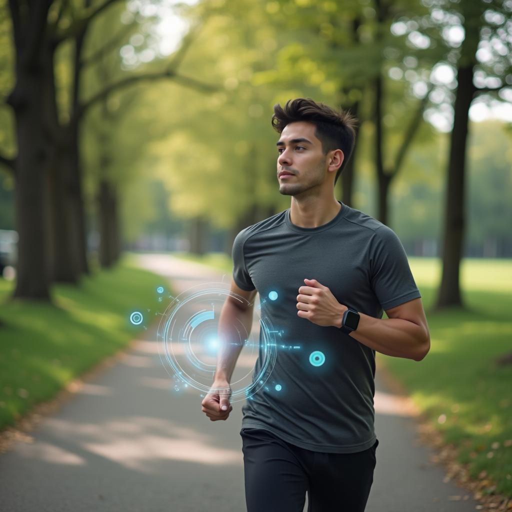 Công nghệ ứng dụng trong hoạt động thể dục ngoài trời với smartwatch và ứng dụng theo dõi sức khỏe trong môi trường thiên nhiên