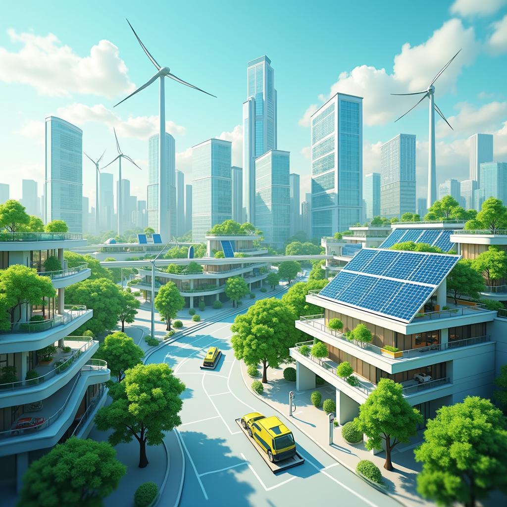 Công nghệ xanh và năng lượng tái tạo trong quy hoạch đô thị thông minh