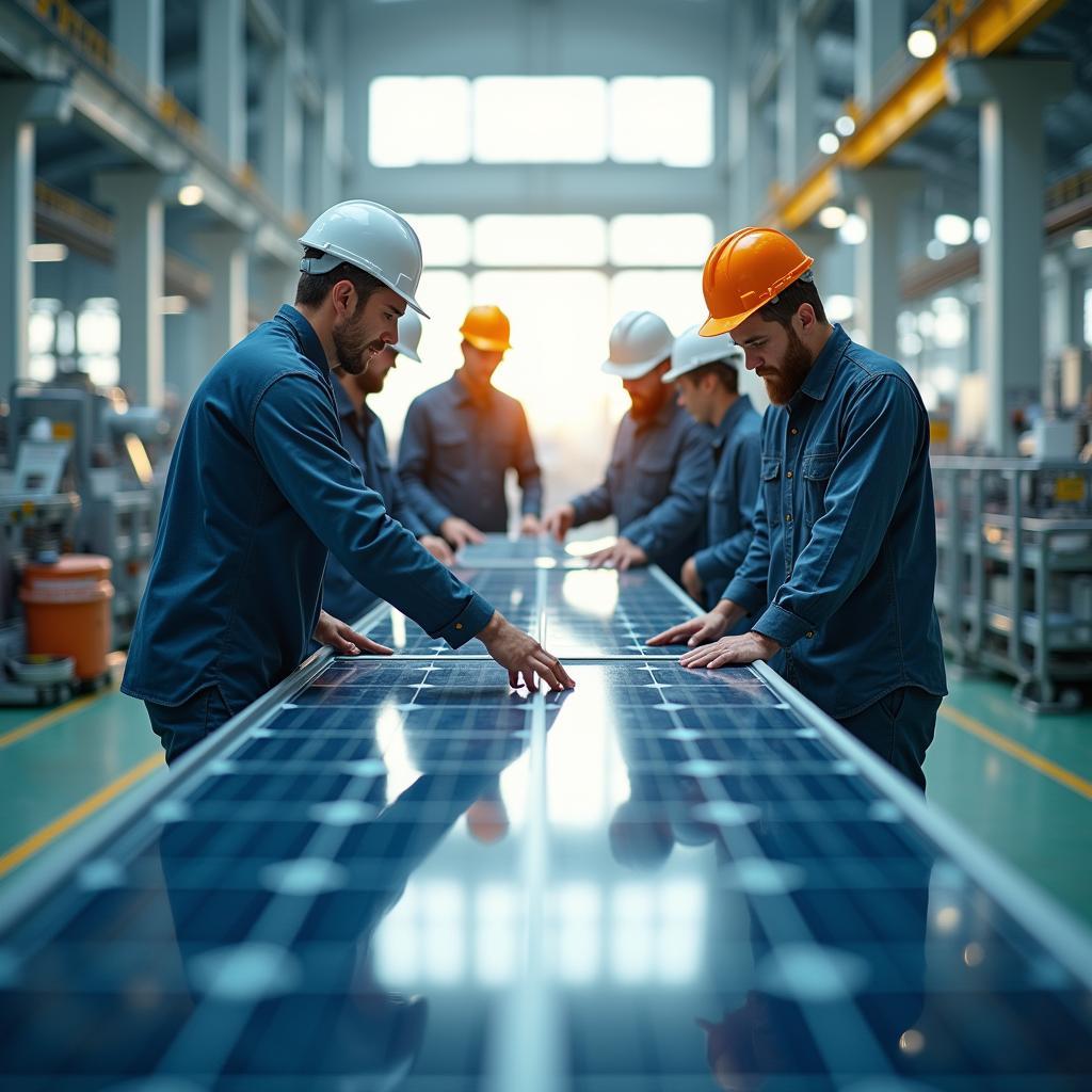 Hình ảnh minh họa công nghệ xanh năng lượng tái tạo đang xúc tác đổi mới và tạo ra việc làm chất lượng cao.