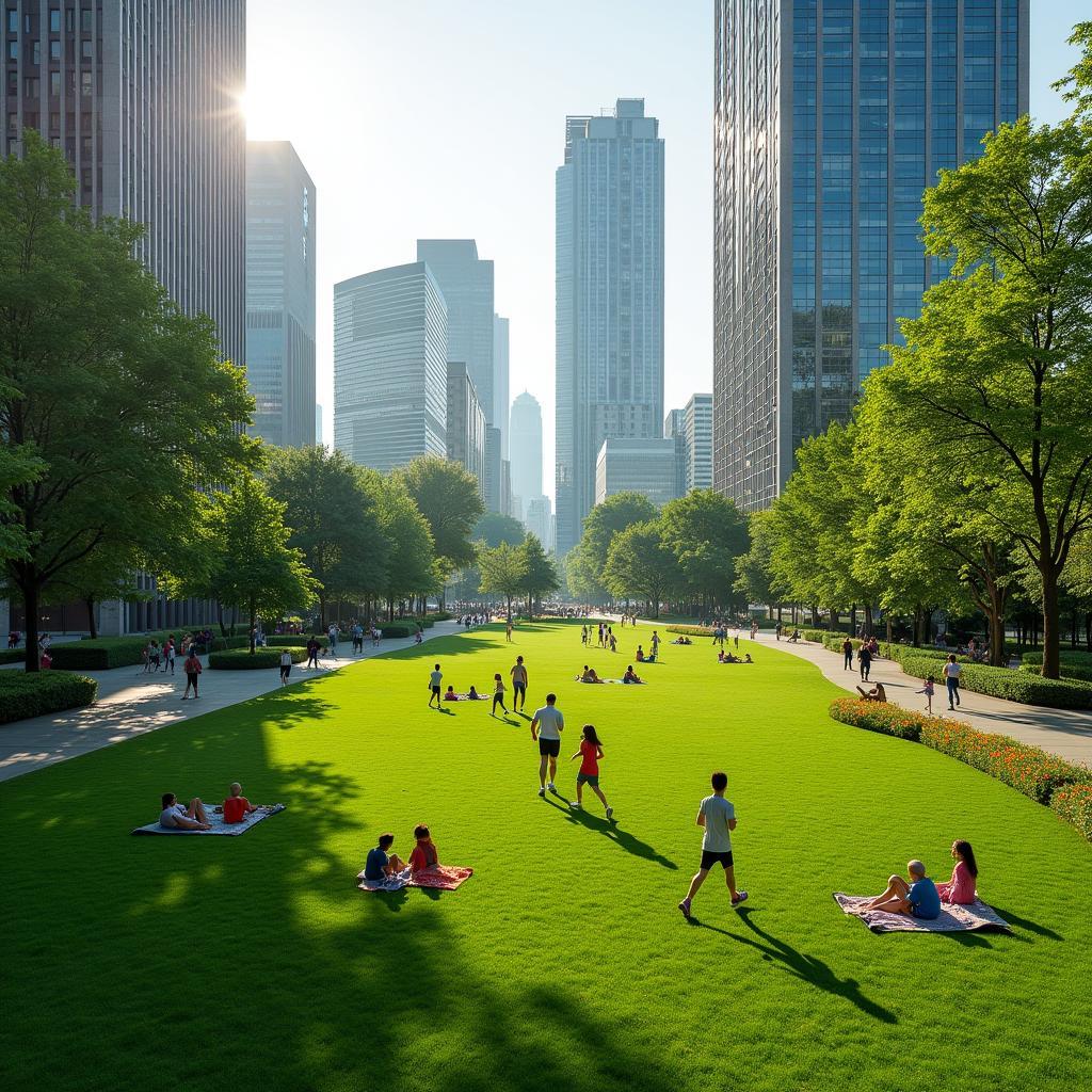 Công viên xanh đô thị giúp giảm stress và cải thiện sức khỏe tâm thần cho cư dân thành phố