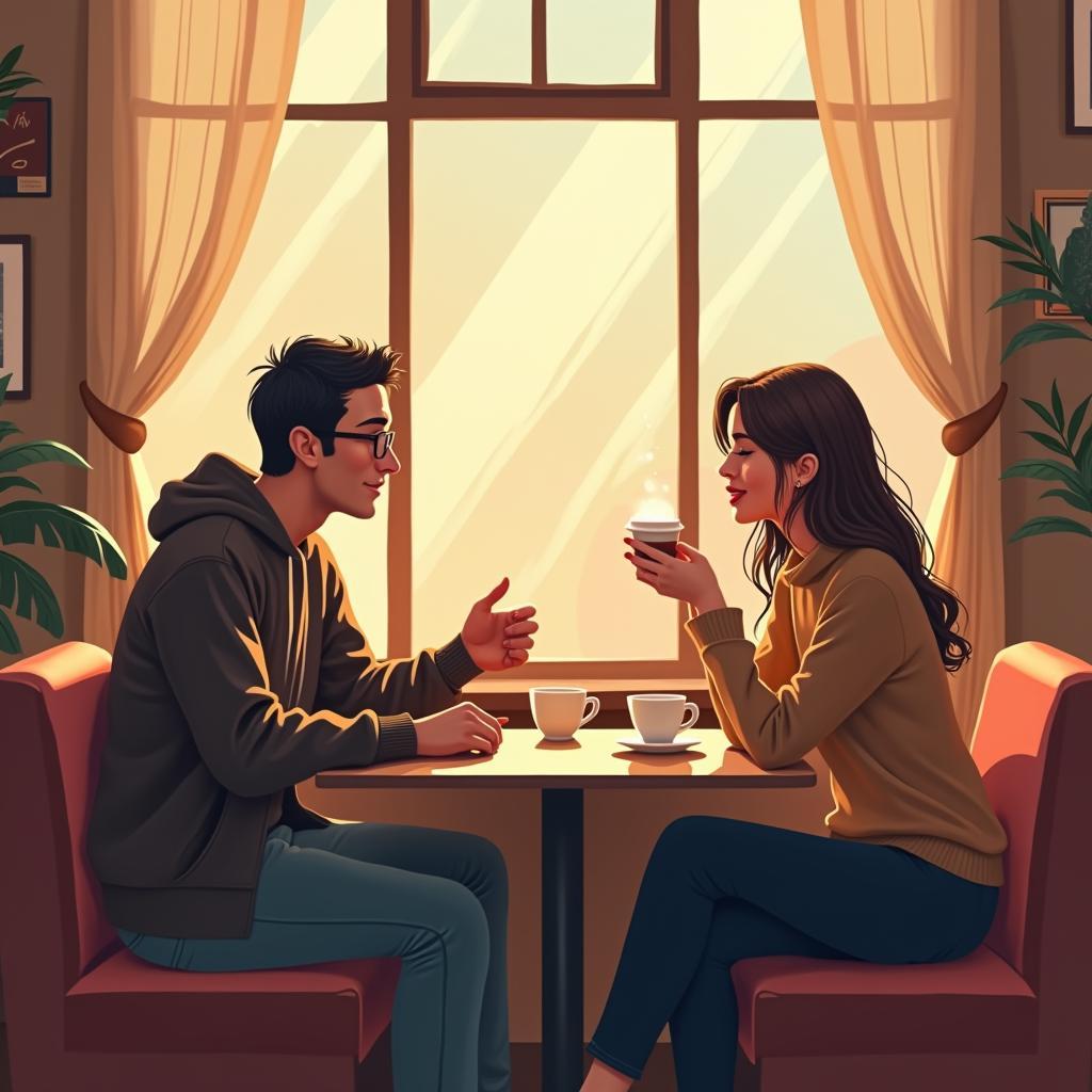 Cuộc trò chuyện đáng nhớ trong IELTS Speaking - Hình ảnh minh họa hai người đang nói chuyện sâu sắc