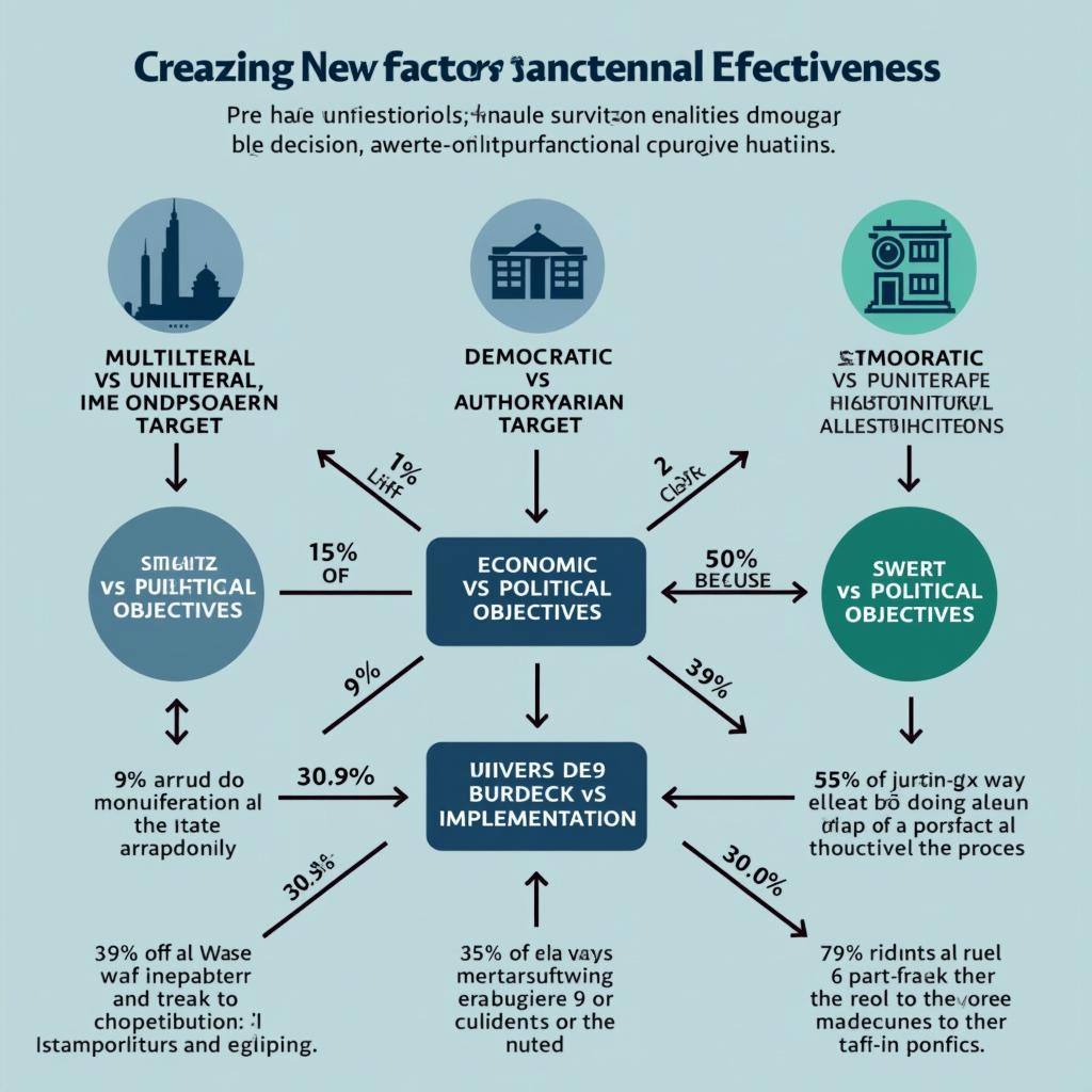 Sơ đồ phân tích các yếu tố ảnh hưởng đến hiệu quả của trừng phạt kinh tế quốc tế