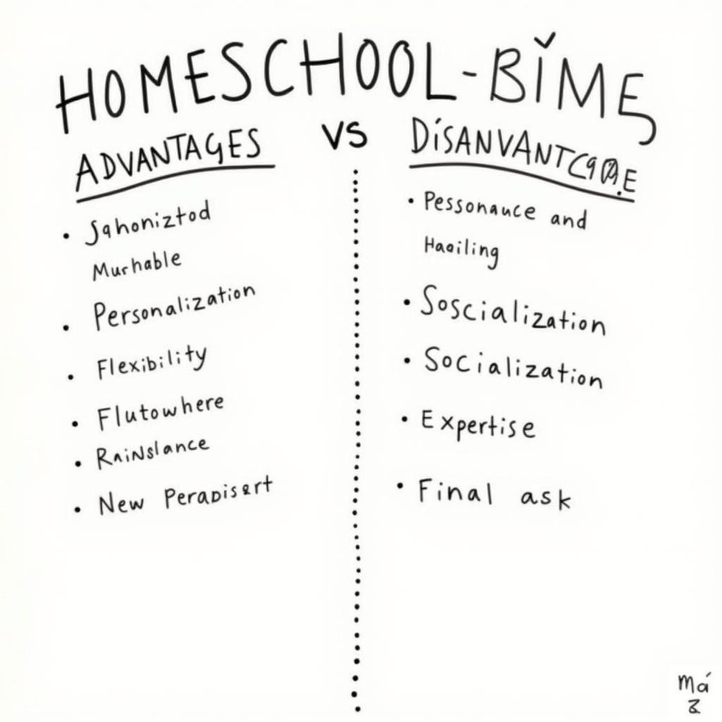 Dàn ý bài Outweigh về homeschooling với ưu và nhược điểm chính