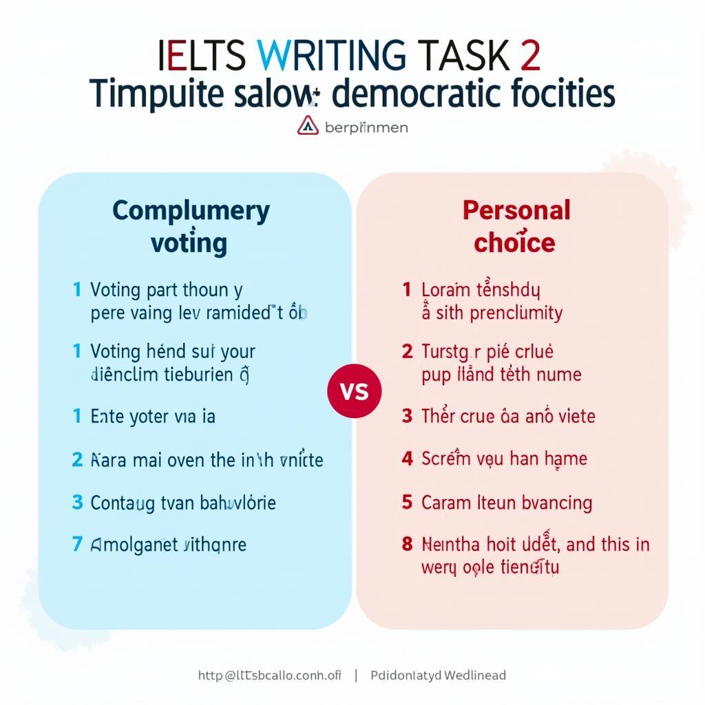 Đề thi IELTS Writing Task 2 về bỏ phiếu trong xã hội dân chủ với các yêu cầu thảo luận hai quan điểm