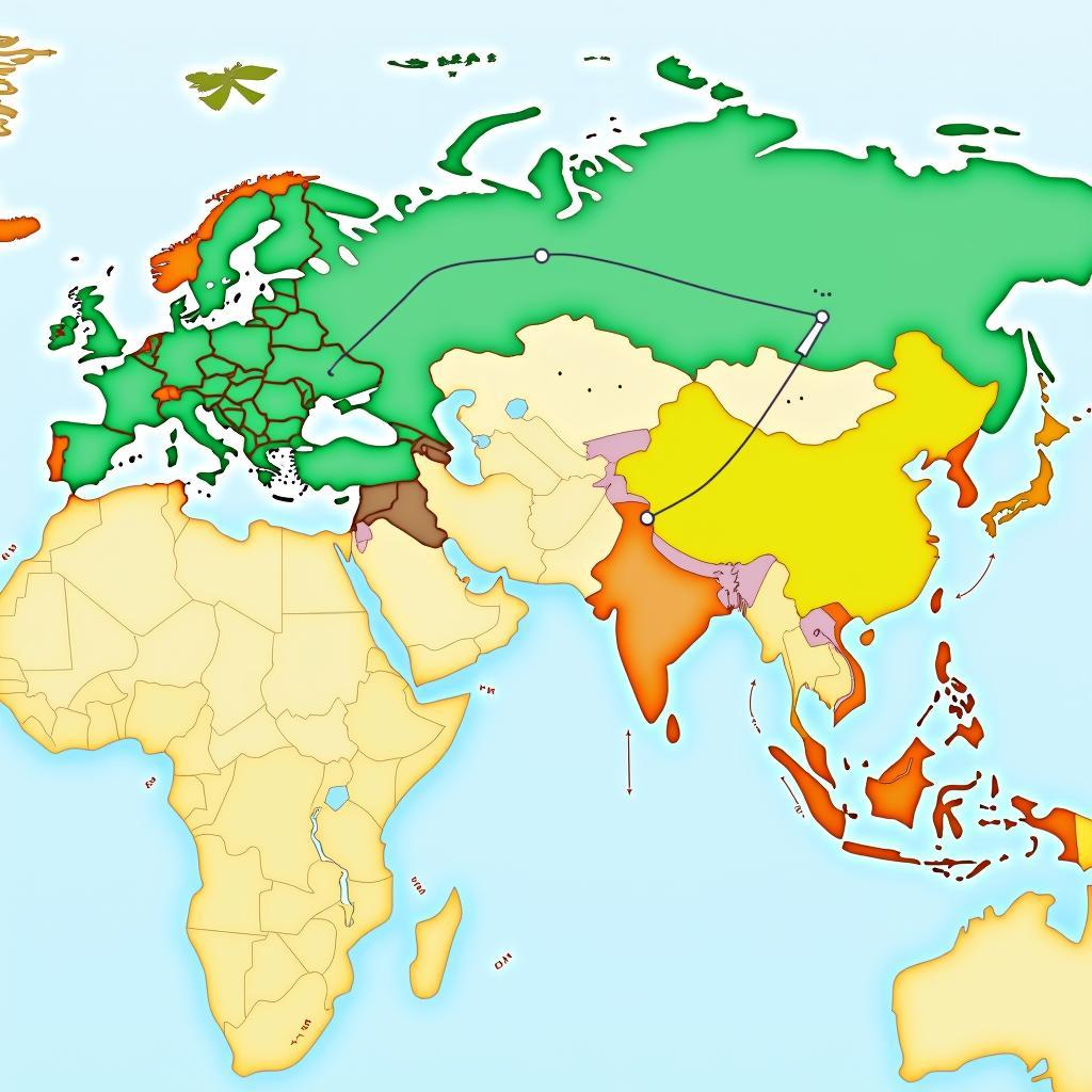 Bản đồ địa chính trị năng lượng tái tạo với các quốc gia chủ chốt và nguồn tài nguyên