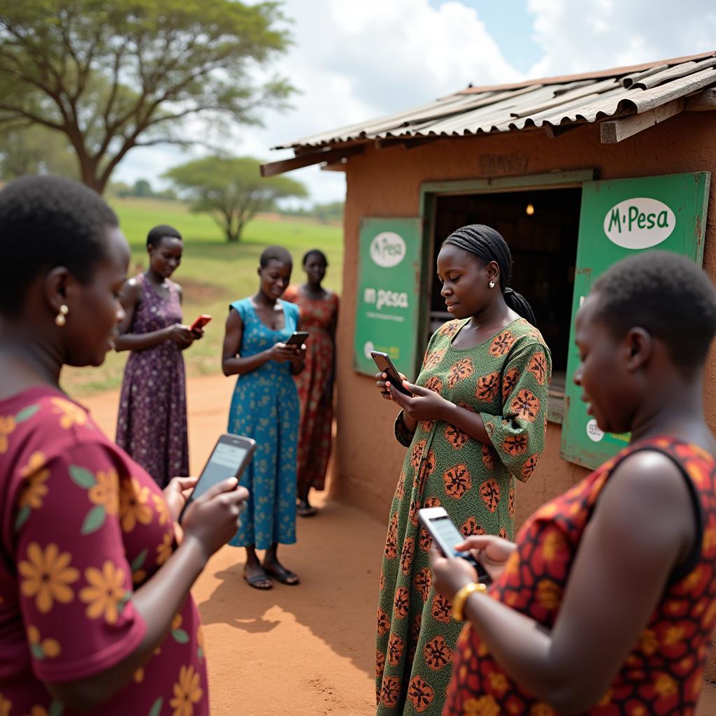 Dịch vụ ngân hàng di động M-Pesa giúp người dân nông thôn châu Phi tiếp cận tài chính dễ dàng