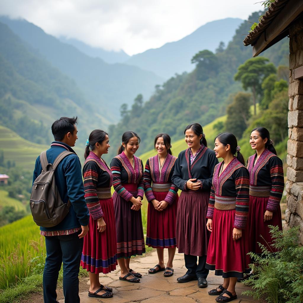 Mô hình du lịch bền vững với homestay của người dân tộc thiểu số tại vùng núi Sapa minh họa cho IELTS Speaking