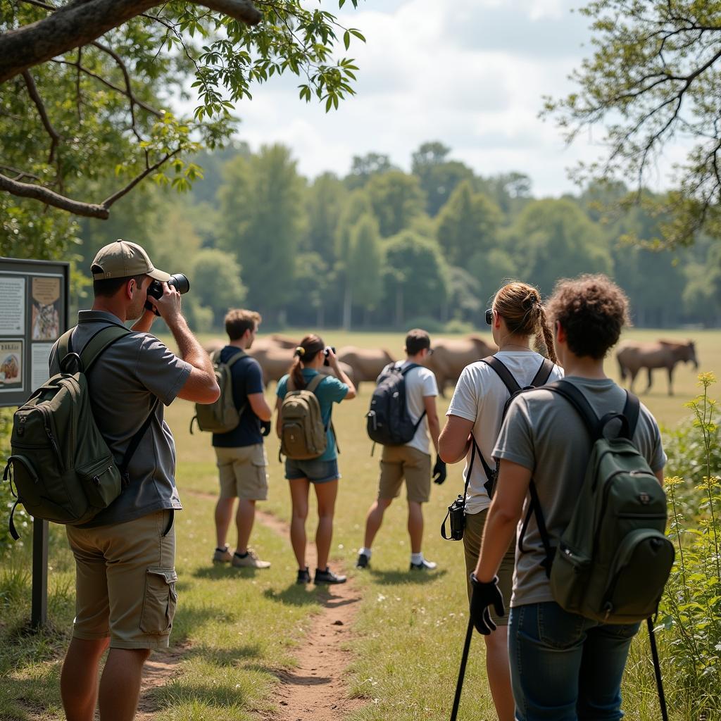 Du lịch sinh thái bền vững với khách tham quan quan sát động vật hoang dã một cách có trách nhiệm