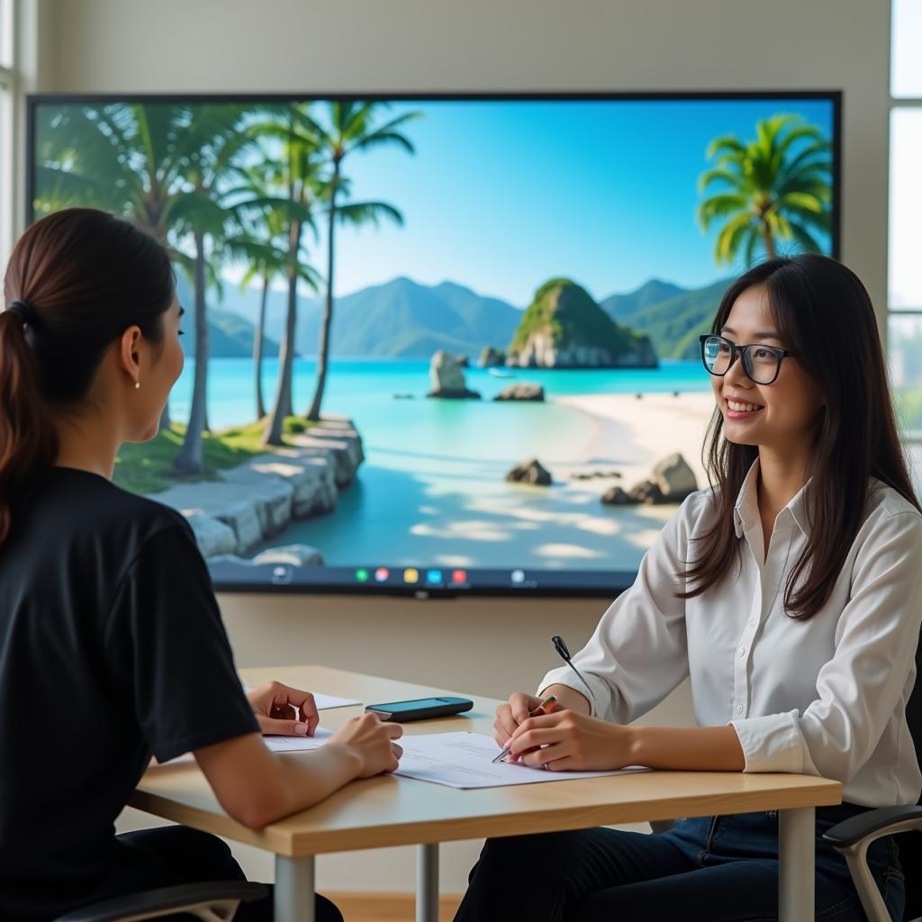 Thí sinh IELTS Speaking thảo luận về các điểm đến du lịch phổ biến ở Việt Nam như Đà Lạt và Nha Trang