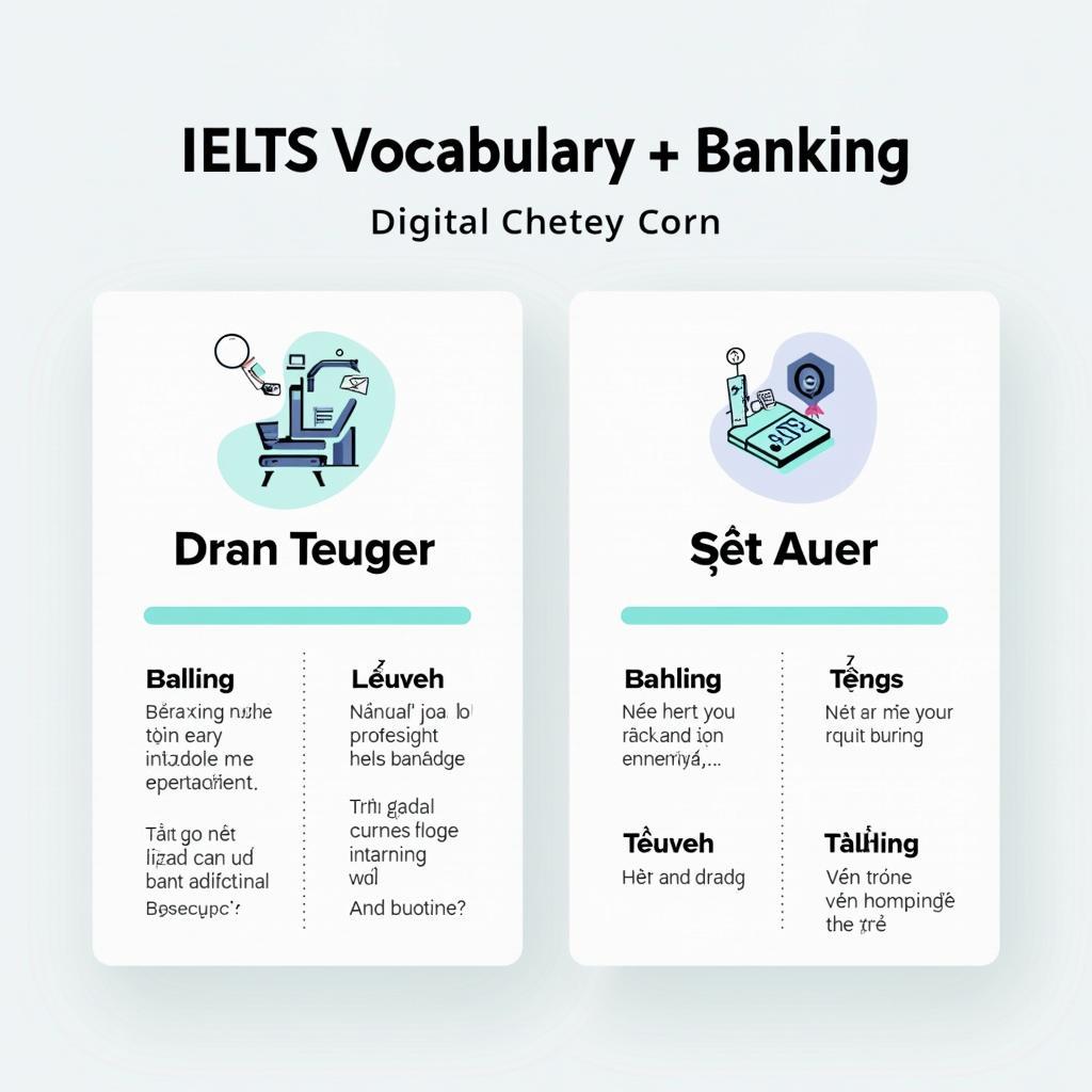 Bộ flashcard từ vựng IELTS Writing Task 2 về chủ đề tiền điện tử và ngân hàng quốc tế với phiên âm và ví dụ