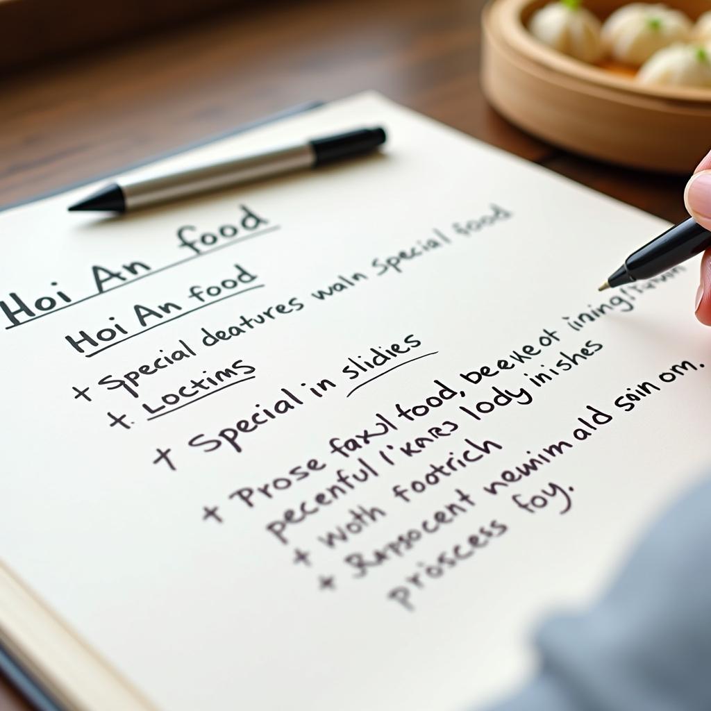 Ghi chú chuẩn bị IELTS Speaking Part 2 về địa điểm ẩm thực nổi tiếng với keywords và bullet points