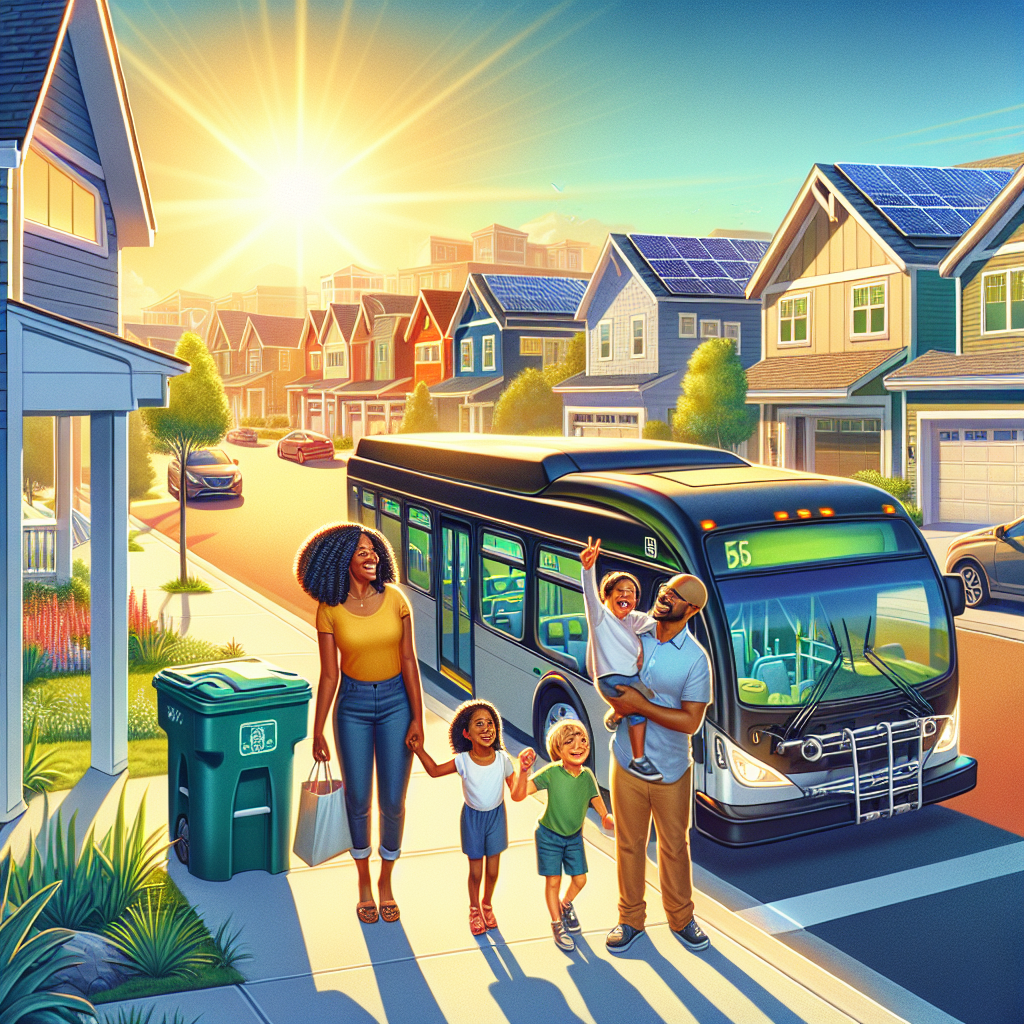 Các giải pháp công nghệ phổ biến như năng lượng mặt trời và giao thông công cộng trong đời sống.