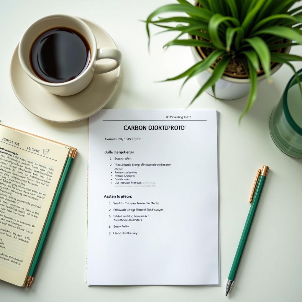 Chiến lược how to reduce your carbon footprint trong IELTS Task 2 với ví dụ và cấu trúc