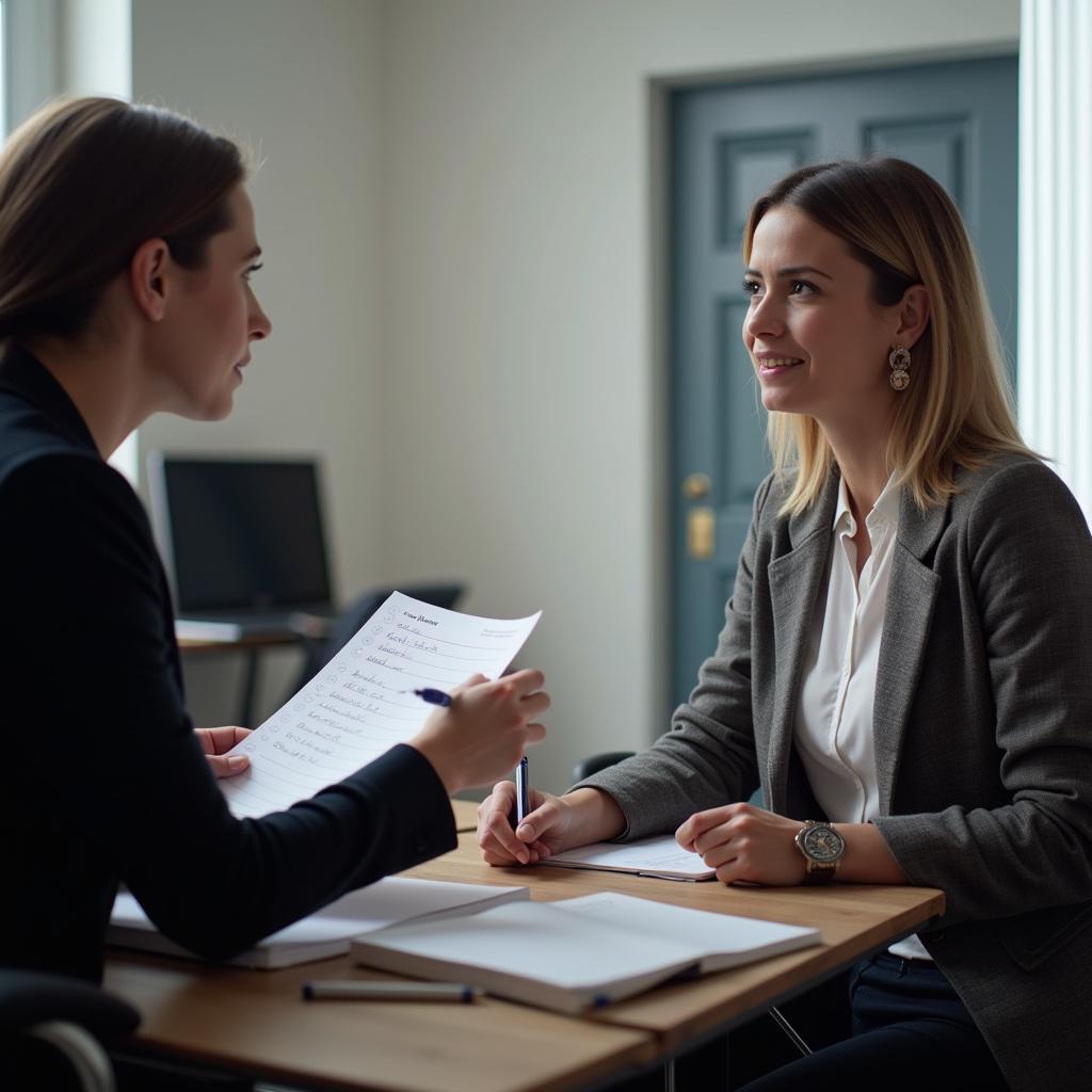 Giám khảo IELTS đánh giá thí sinh trong phần thi Speaking Part 3 về chủ đề xã hội và kỳ vọng