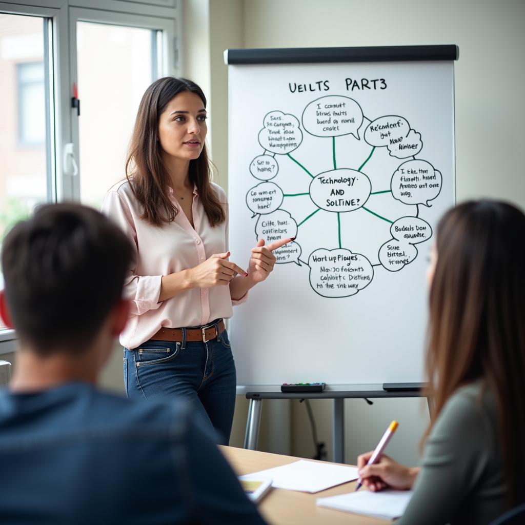 Giáo viên IELTS hướng dẫn chiến lược trả lời Part 3 về chủ đề công nghệ và thời gian riêng tư