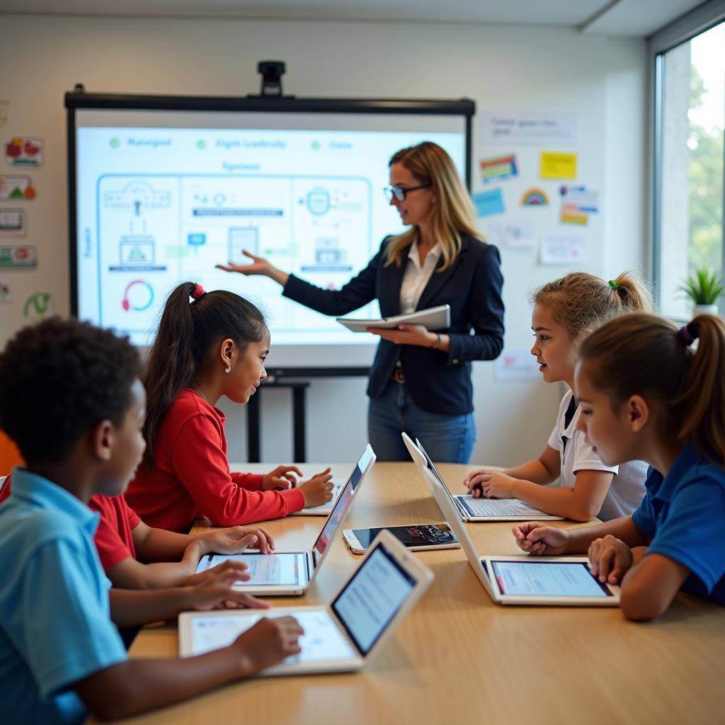 Giáo viên hướng dẫn học sinh phát triển kỹ năng lãnh đạo số trong IELTS Reading