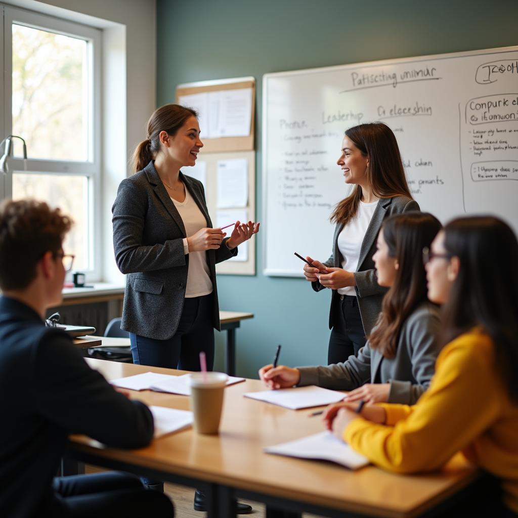 Giáo viên hướng dẫn học sinh phát triển kỹ năng lãnh đạo qua bài học thực hành