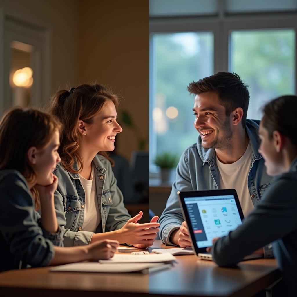 Giáo viên kết hợp với công nghệ AI để nâng cao hiệu quả giảng dạy trong lớp học tương lai