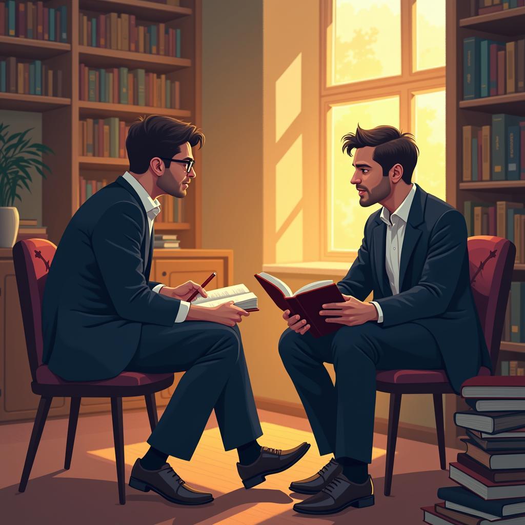 Giáo viên và học sinh trong cuộc trao đổi sâu sắc về học tập - Minh họa cho bài thi IELTS Speaking về cuộc trò chuyện đáng nhớ