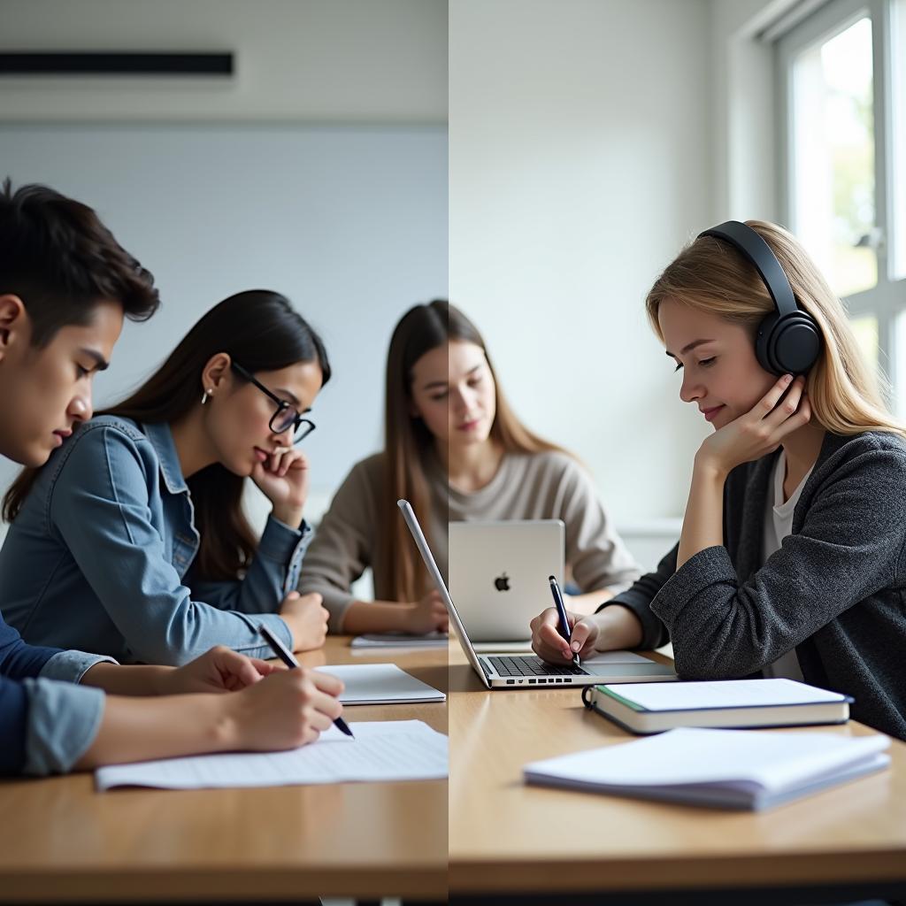 Học nhóm và học cá nhân trong IELTS Writing Task 2 với phân tích band điểm