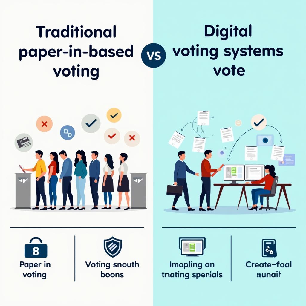 So sánh hệ thống bỏ phiếu điện tử và truyền thống trong kỳ thi IELTS Writing Task 2