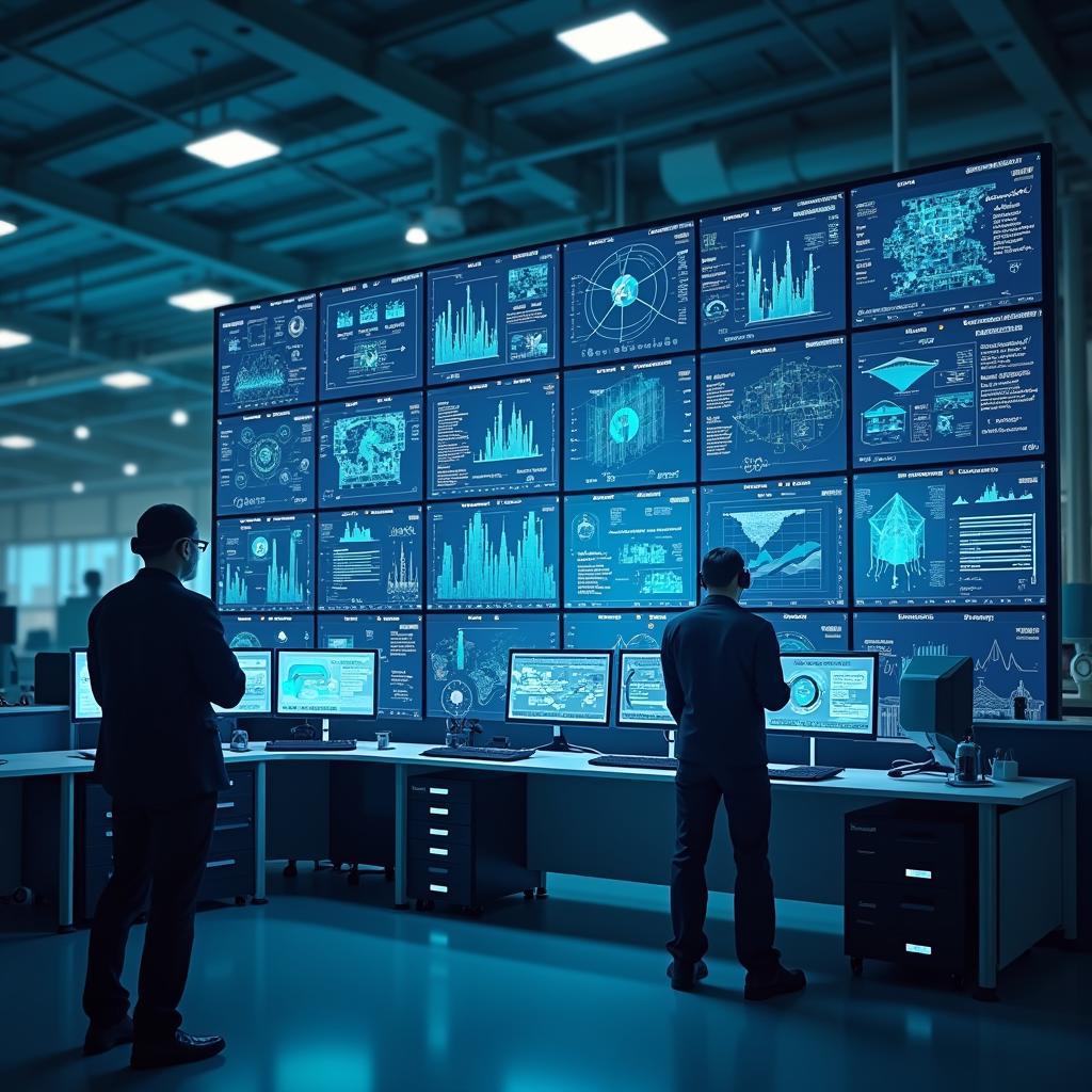 Hệ thống cảm biến thông minh và AI giám sát quy trình sản xuất xanh trong nhà máy hiện đại