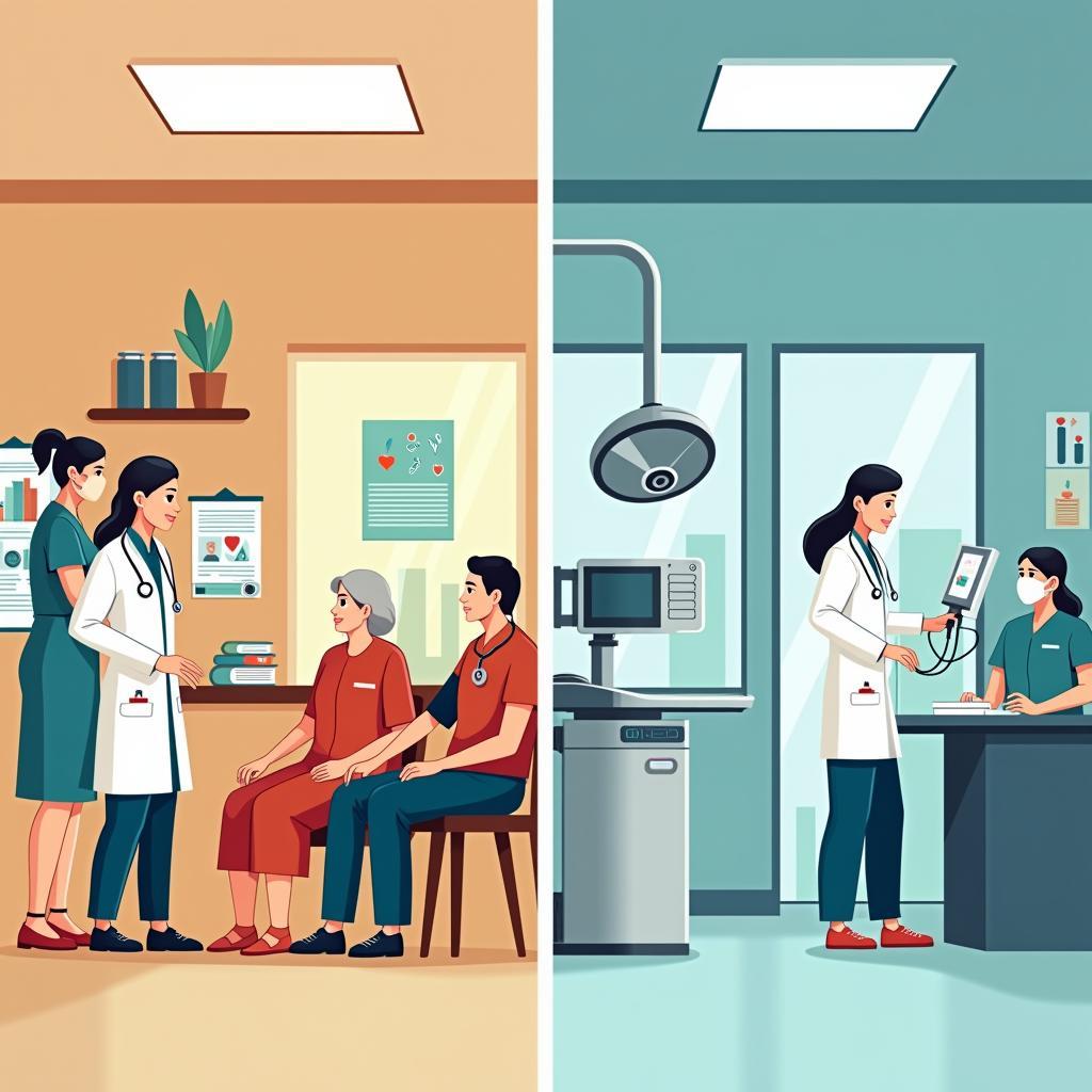 Hệ thống chăm sóc sức khỏe cộng đồng và bệnh viện trong IELTS Writing Task 2