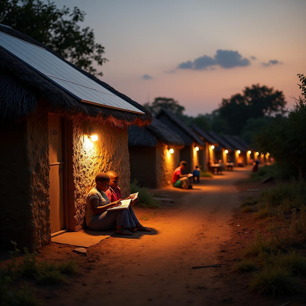 Hệ thống điện mặt trời năng lượng tái tạo cho cộng đồng nông thôn châu Phi phát triển bền vững