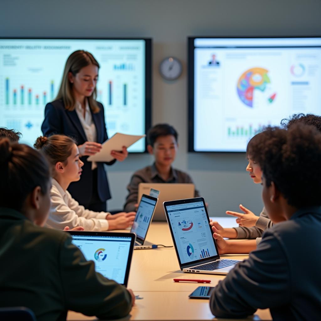 Hệ thống giáo dục tích hợp công nghệ hiện đại chuẩn bị học sinh cho công việc tương lai IELTS Writing