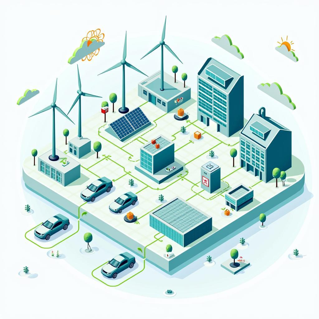 Hệ thống lưới điện thông minh tích hợp năng lượng tái tạo và giảm phát thải carbon