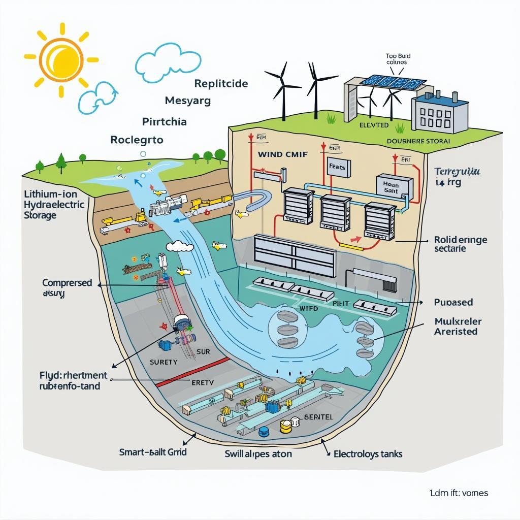 Hệ thống lưu trữ năng lượng tái tạo hiện đại trong bài thi IELTS Reading