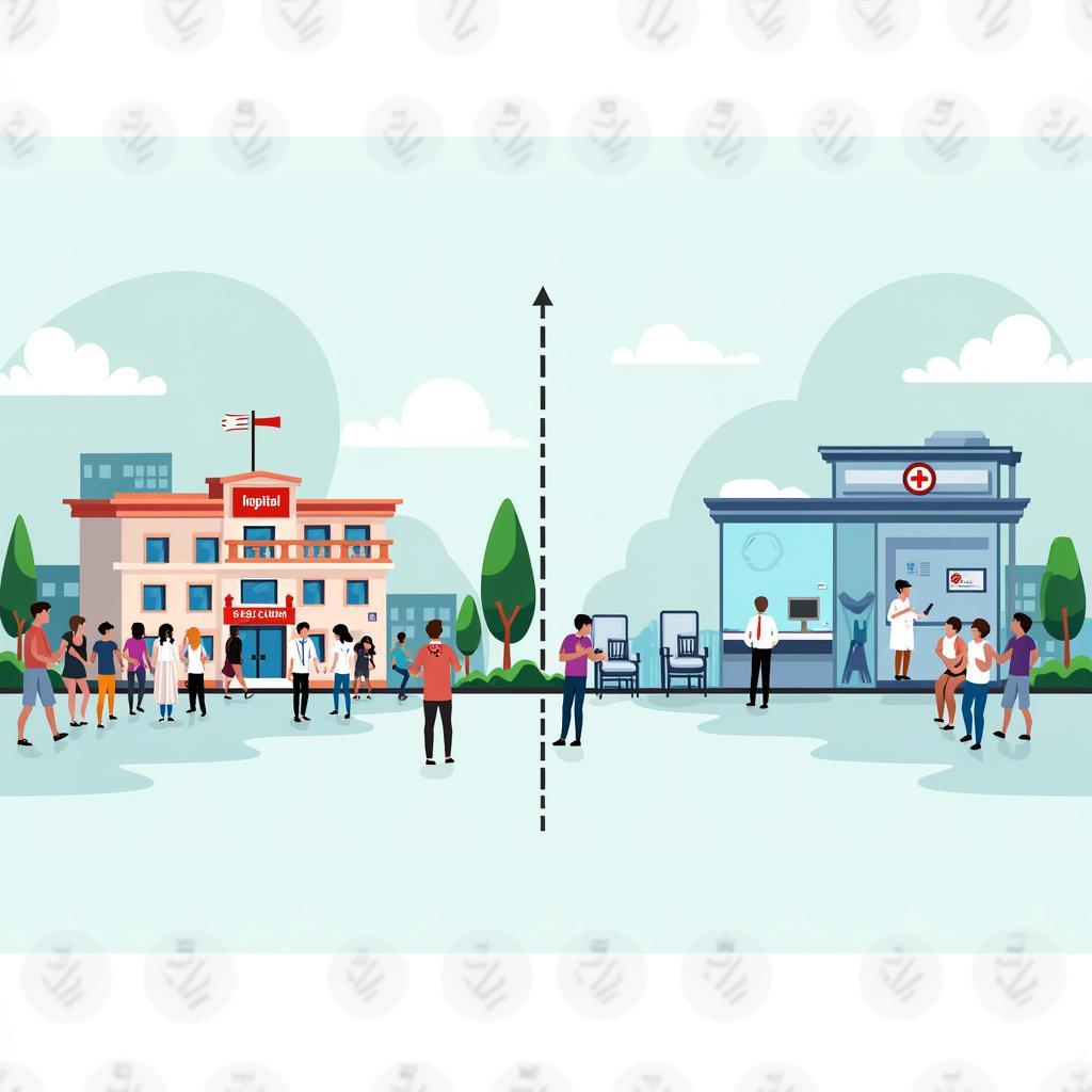 Hệ thống y tế công và tư nhân trong bài thi IELTS Writing Task 2