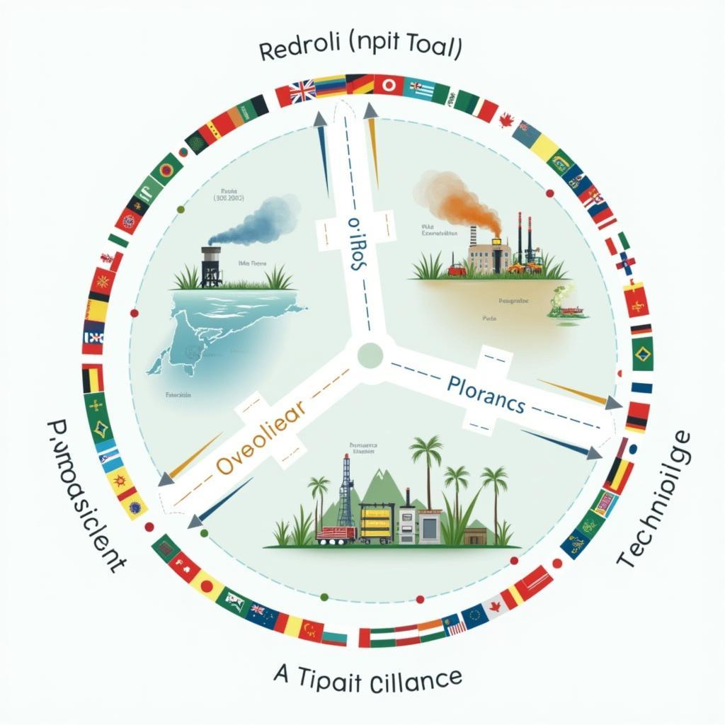 Sơ đồ minh họa các hiệu ứng quy mô thành phần kỹ thuật trong thương mại toàn cầu