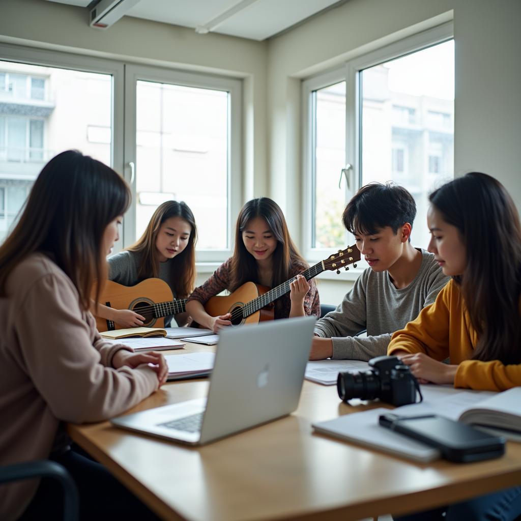 Học viên đang thực hành kỹ năng mới trong bài thi IELTS Speaking về chủ đề kỹ năng vừa học được