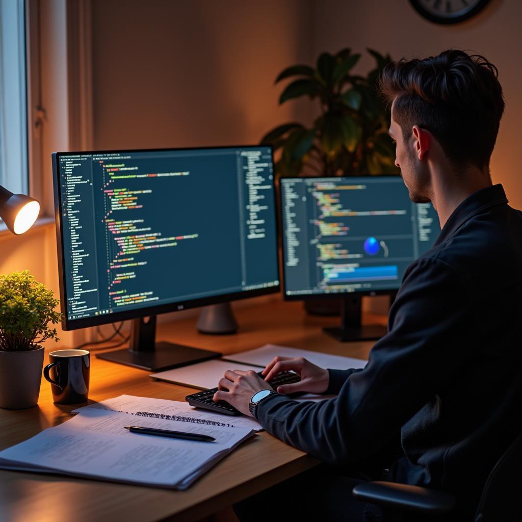 Minh họa việc học lập trình Python để cải thiện kỹ năng số cho bài thi IELTS Speaking Part 2