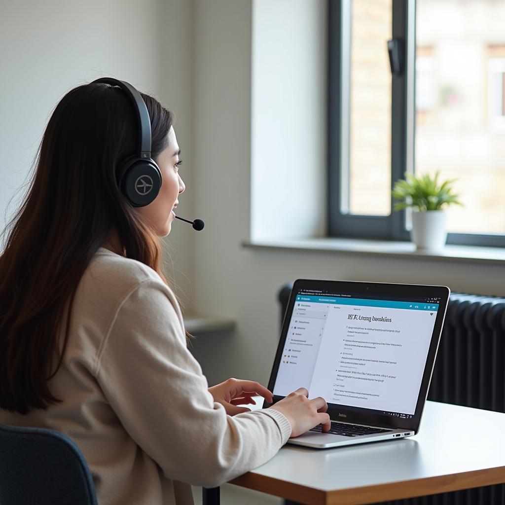 Học viên đang luyện tập trả lời câu hỏi IELTS Speaking Part 1 về chủ đề thích nghi và thay đổi