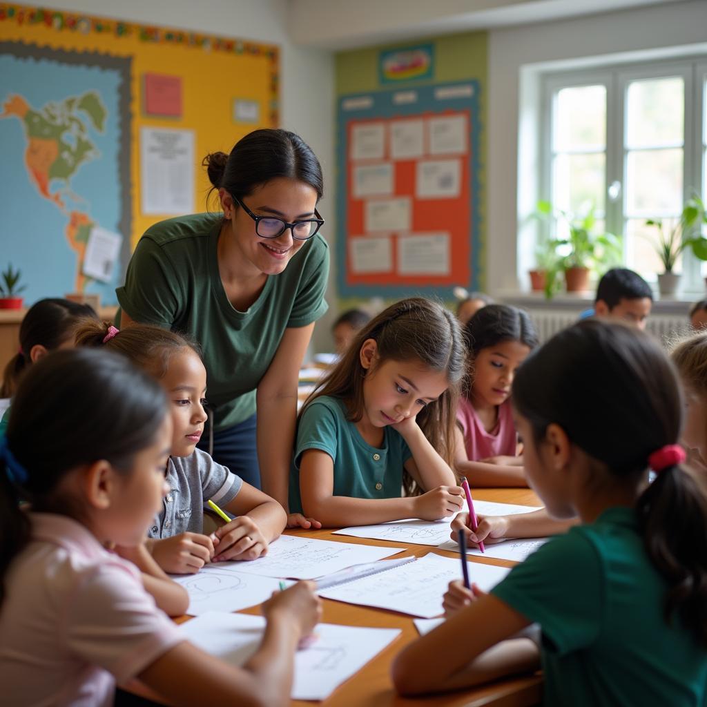 Học sinh thiểu số văn hóa trong lớp học đa văn hóa tại trường quốc tế