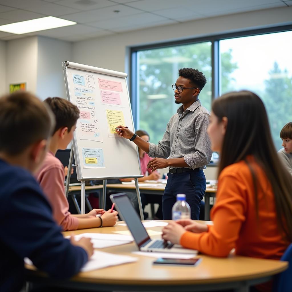 Học sinh thực hành kỹ năng lãnh đạo qua dự án nhóm và hoạt động hợp tác